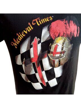 Medieval Times Cable Guy Medium Vintage T-shirt Red Knight Goin Down Y2K